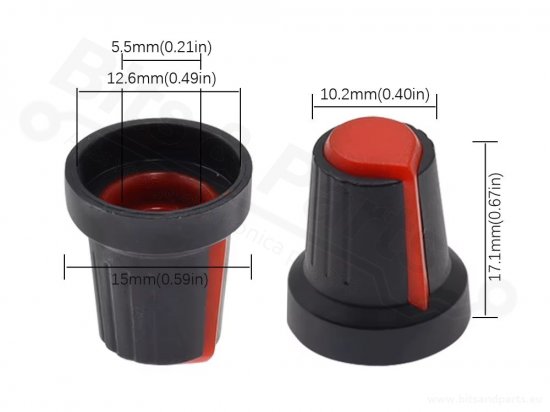 Button Droplet Mixer Style Black/Red